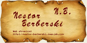 Nestor Berberski vizit kartica